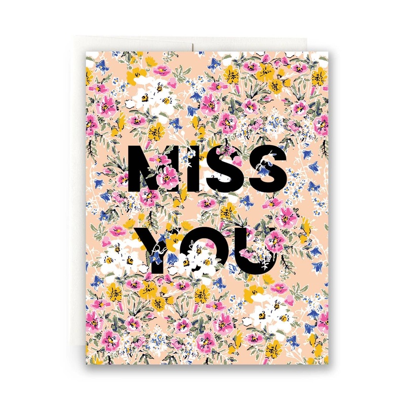 Miss You Floral Card