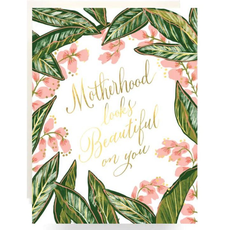 Motherhood Looks Beautiful on You Plant Card