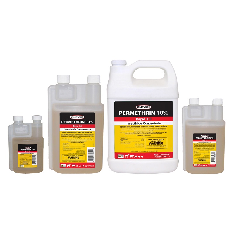 Durvet Inc Permectrin II 10% Concentrated Fly Spray for Horses, Livestock, Dogs – 32 oz