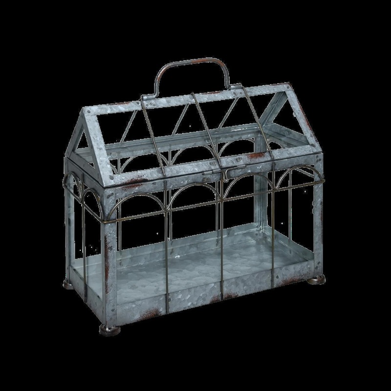 Greenhouse made of glass and iron