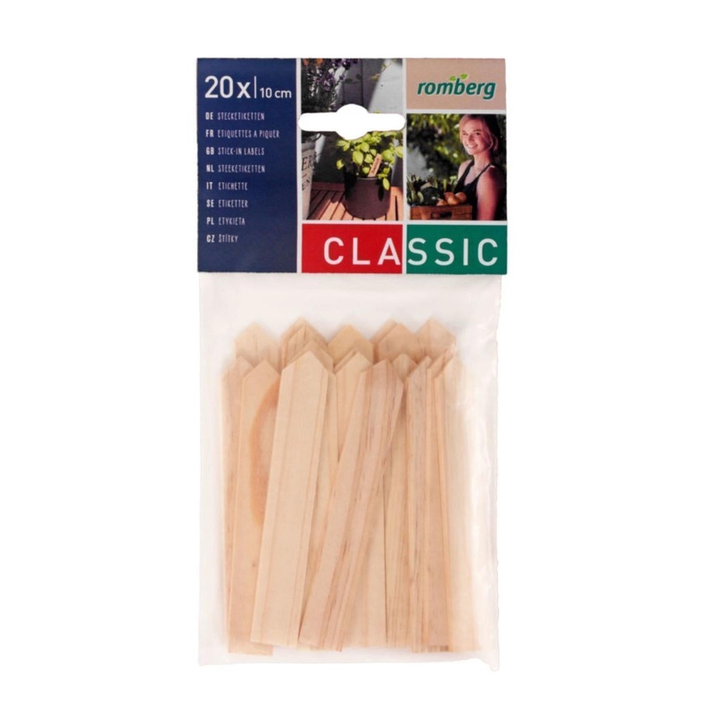 Wooden stick labels for plant identification