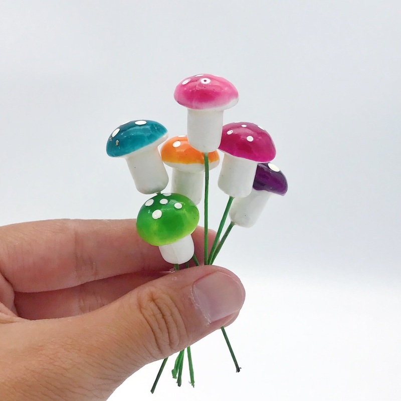 Mushroom|Red|Pink|Green|Teal|Orange|Purple