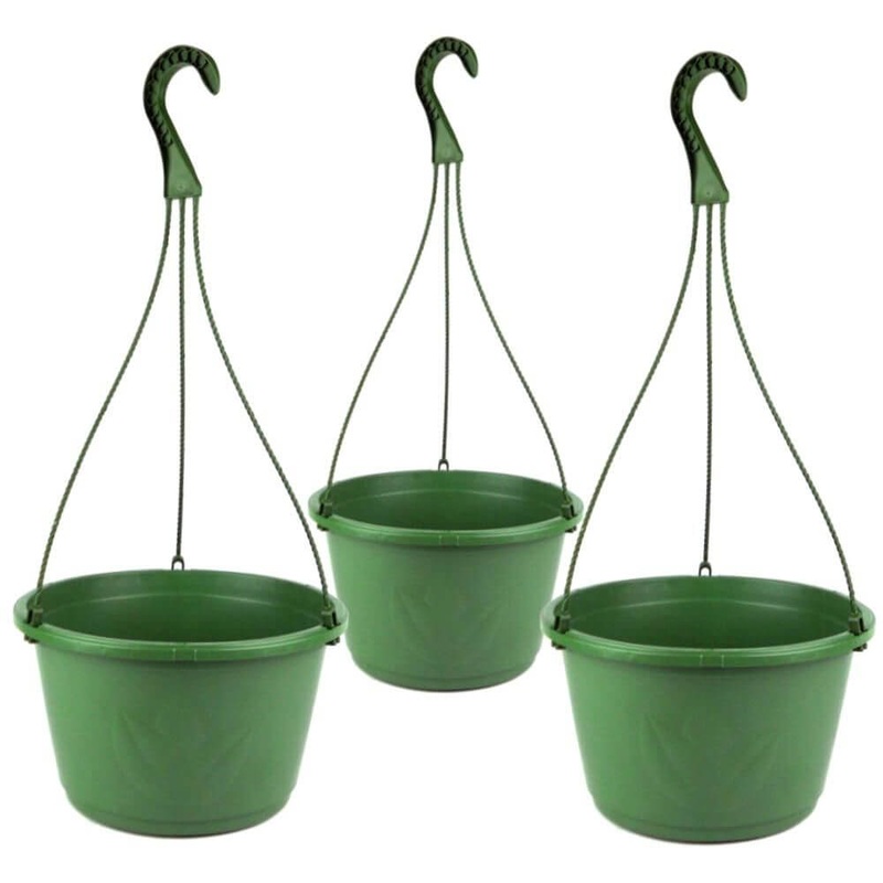 Garden Plastic Pot Plastic Hanging Planter Whole 10Inches Black Pot Plant 10Pots Per Order Used Great Condition ht7