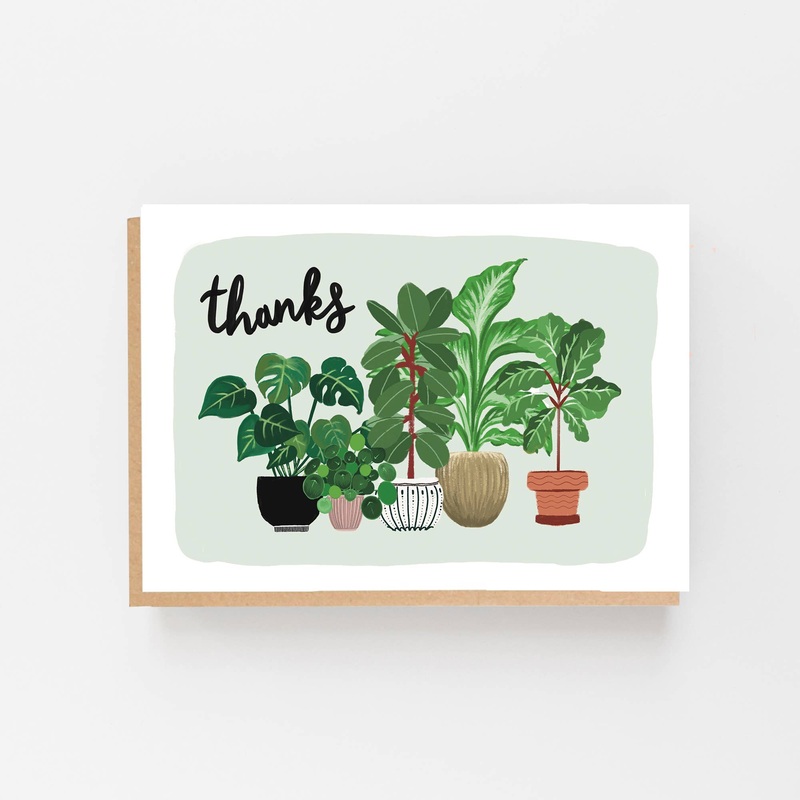 Thank You Card – Potted Houseplants