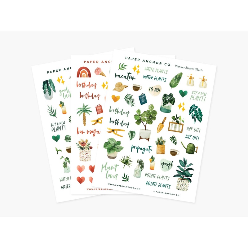 Plant Lover Planner Sticker Sheets