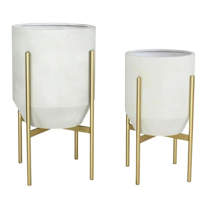 Nori Planter w/ Stand|11″D X 20″H|12.5″D X 24″H
