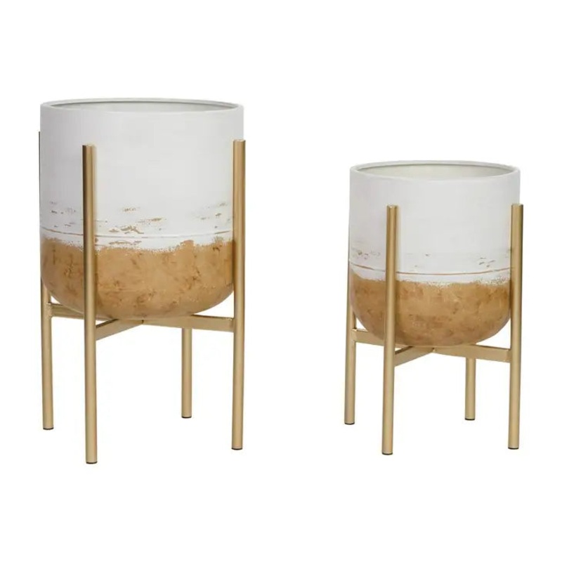 Paloma Planter w/ Stand|10″D X 15″H|11.5″D X 19″H