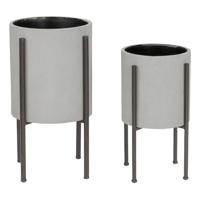Tania Planter w/ Stand|10.5″D X 19″H|12.5″D X 23″H