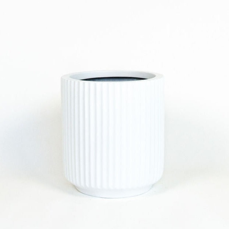 White Scallop Planter|8”x8″ (fits a 6” nursery pot)|11”x11” (fits a 10″ nursery pot)