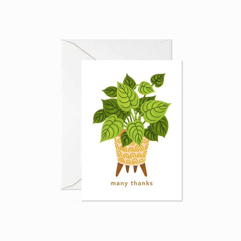 Many Thanks Houseplant | Blank Mini Card