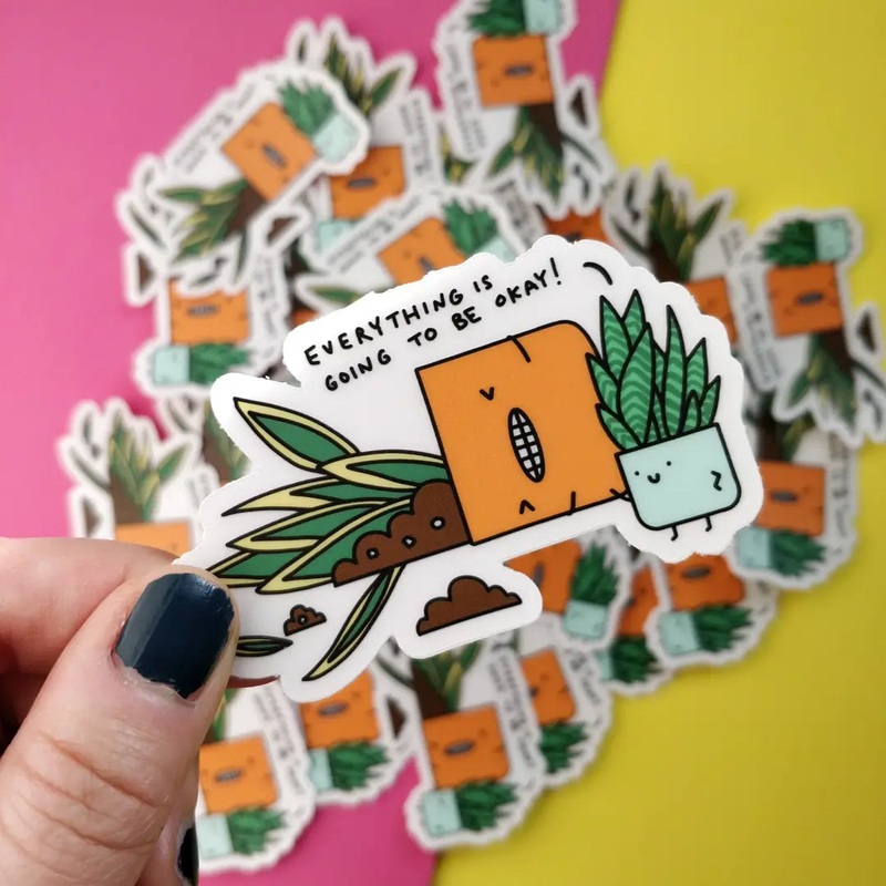 Everything Is Going To Be OK Clear Sticker