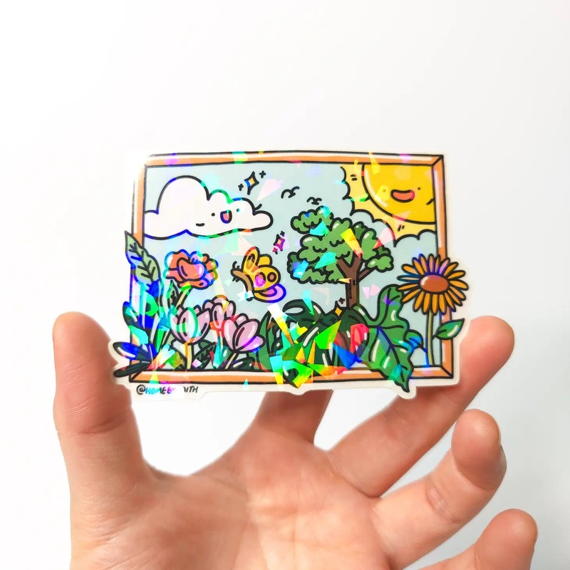 Shine Bright Plant Window Vinyl Sticker