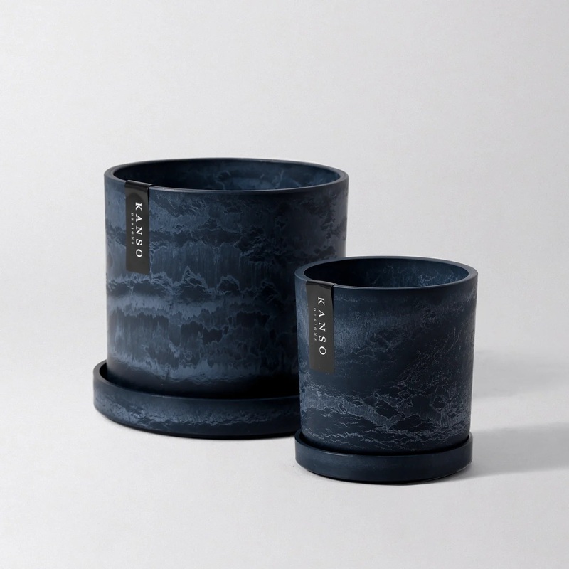 Midnight Blue Signature Stone Planter