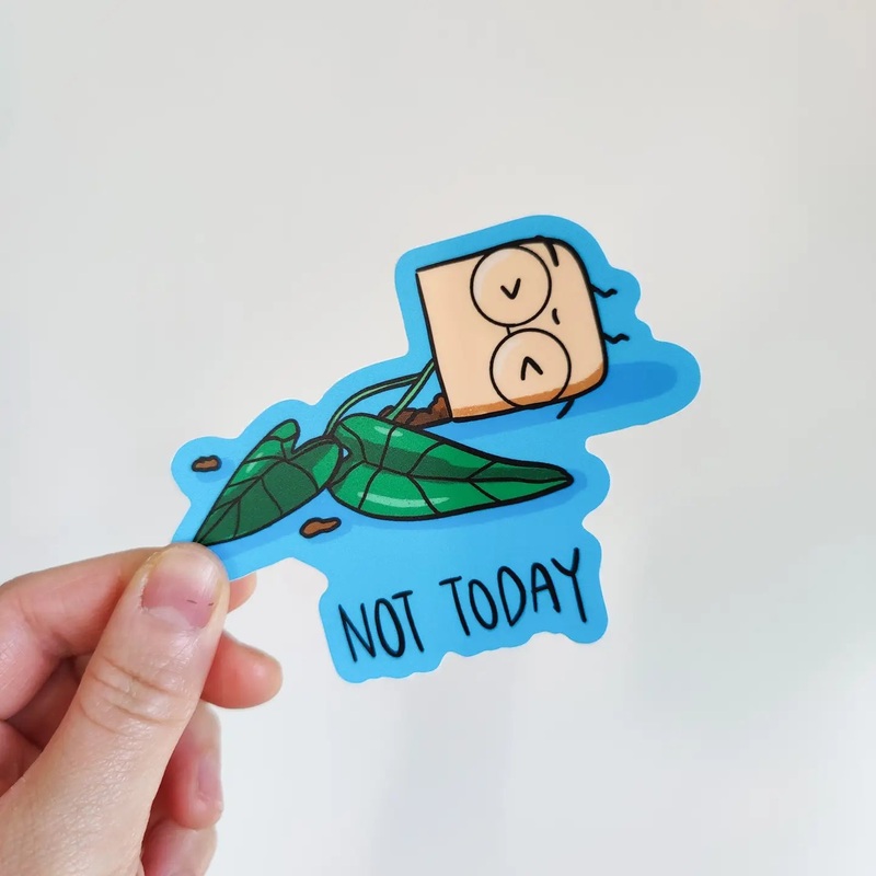 Not Today Alocasia Vinyl Sticker