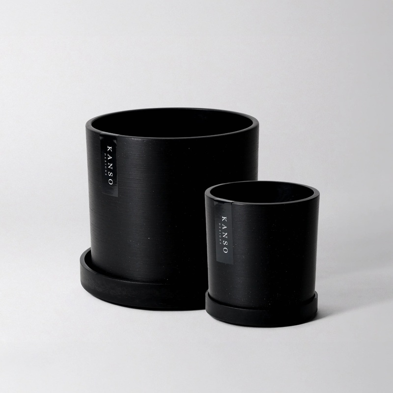 Black Signature Stone Planter|4 inch|7 inch|9 inch|12 inch