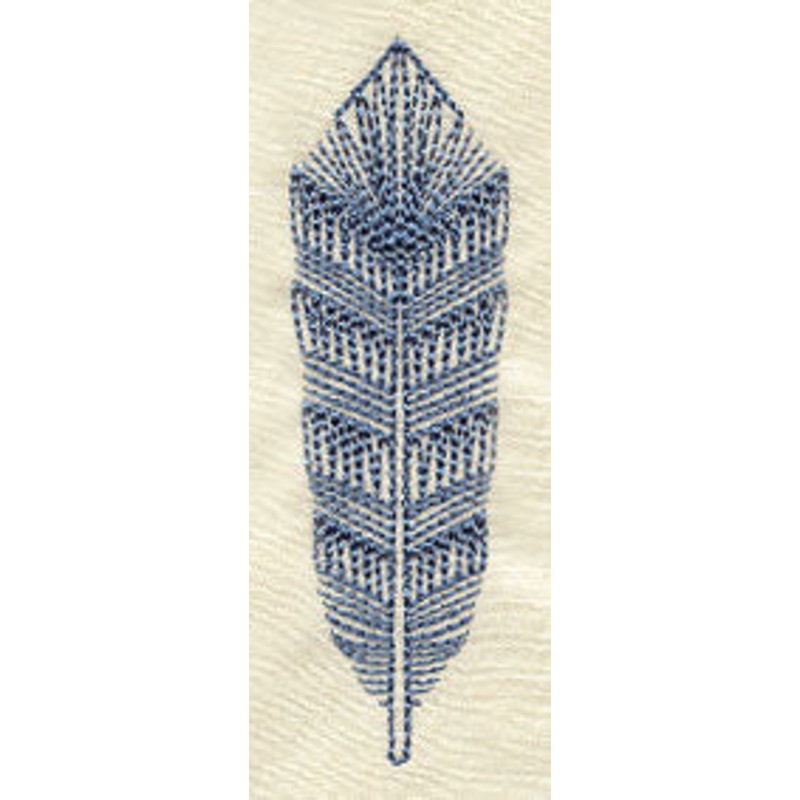 Patterned Feather 1|3.58″ x 1.06″ / 91mm x 27mm