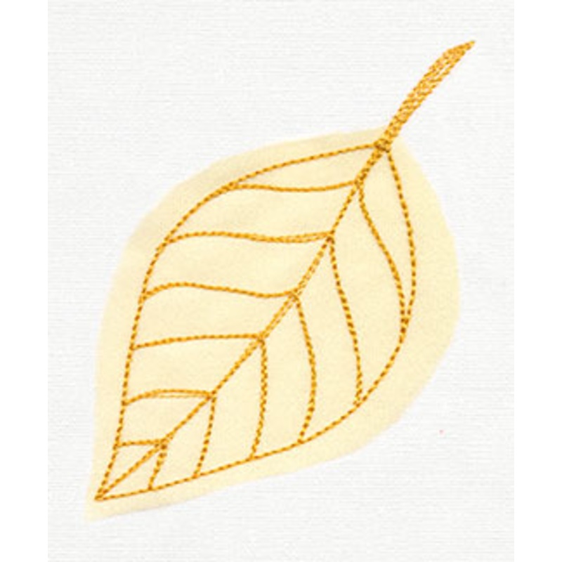 Diaphanous Autumn Birch Leaf (Applique)
