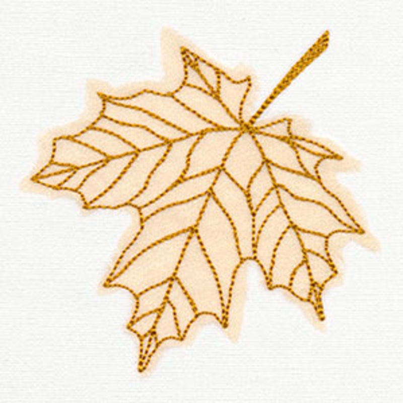 Diaphanous Autumn Maple Leaf (Applique)