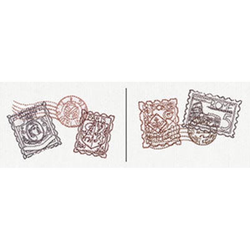Global Stamps Border (Split)|2.13″ x 3.62″ / 54mm x 92mm