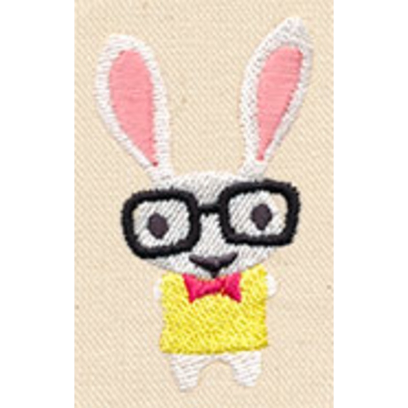 Hipster Bunny|2.44″ x 1.42″ / 62mm x 36mm