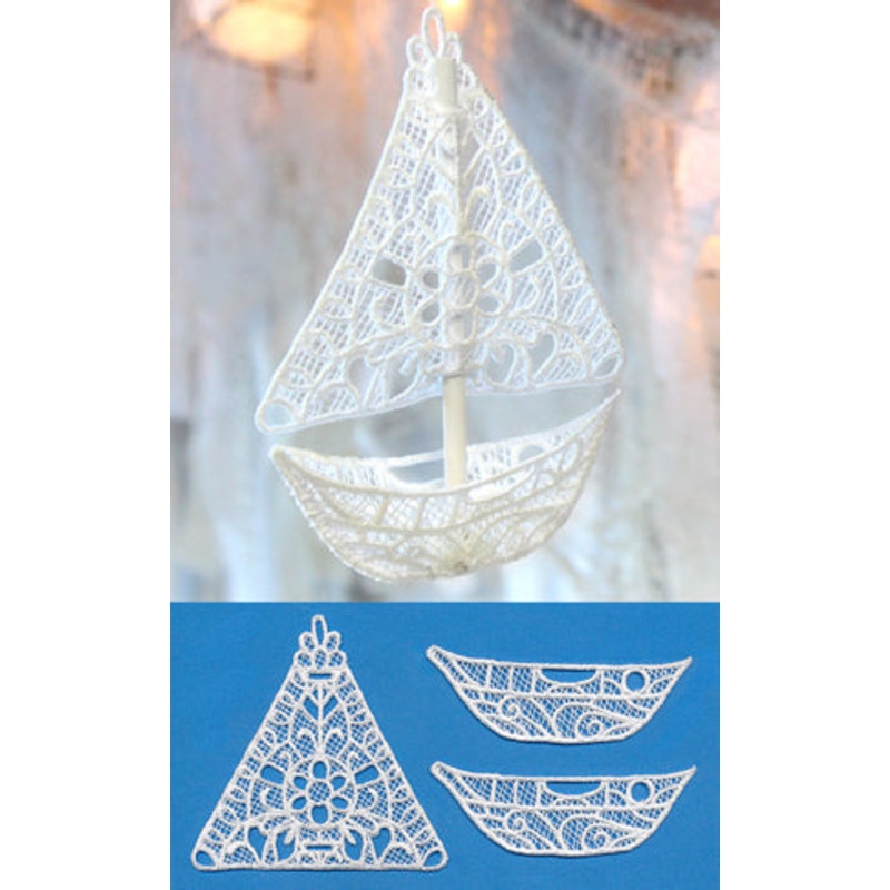 Dreamer’s Sailboat (Lace)|3.78″ x 3.9″ / 96mm x 99mm
