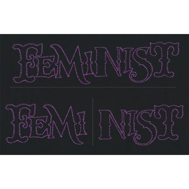 Feminist (Split)|1.97″ x 3.9″ / 50mm x 99mm