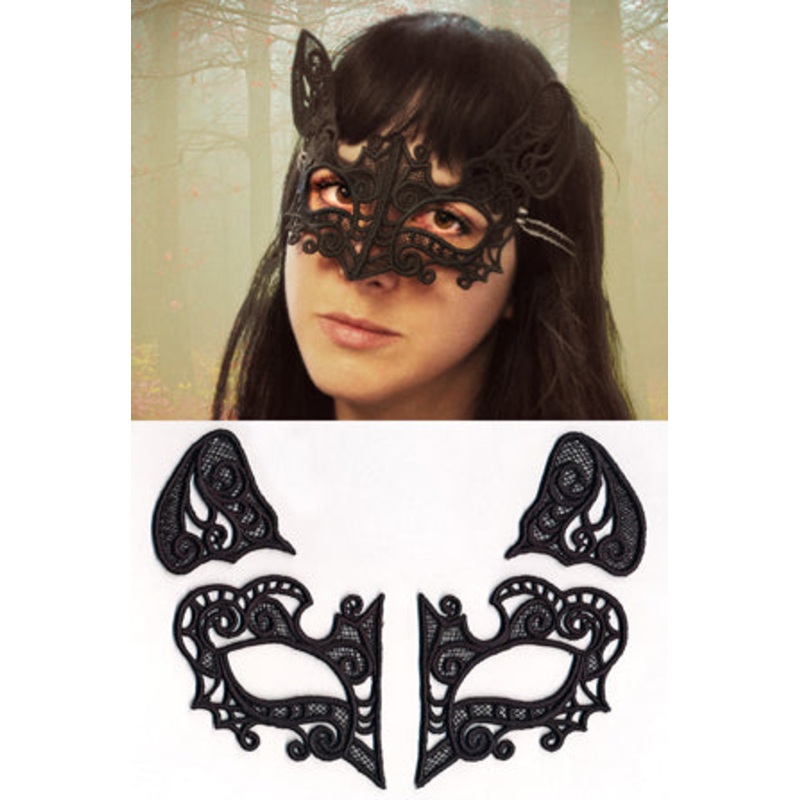 Kitty Cat Mask (Lace)|3.62″ x 3.86″ / 92mm x 98mm
