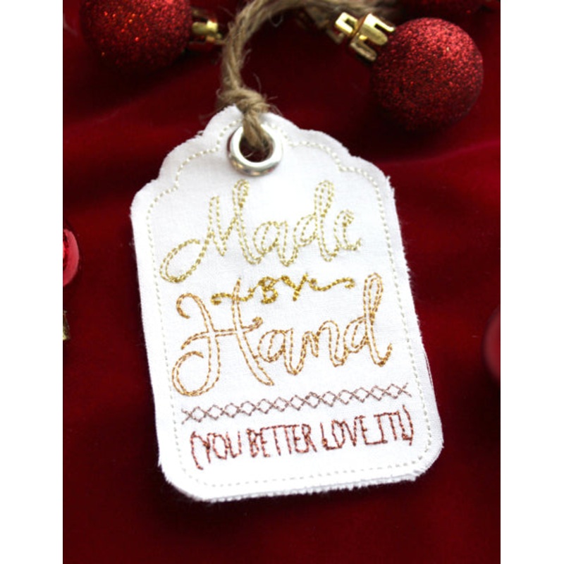 Wrapped Up – Made by Hand Tag (In the Hoop)