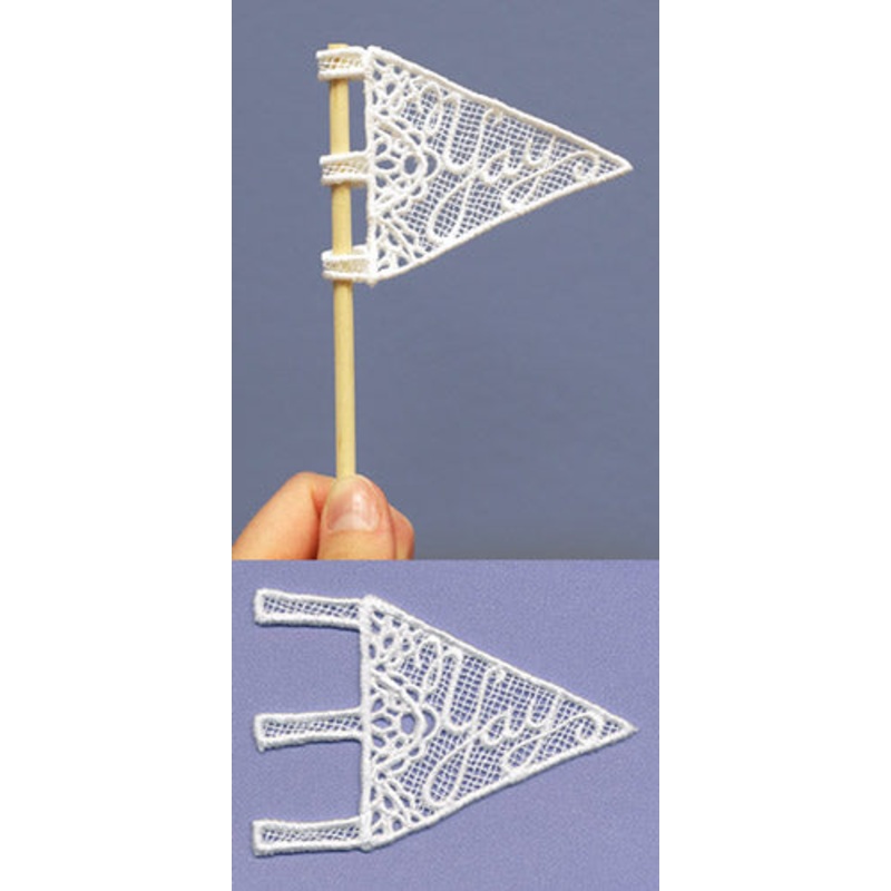 Yay Flag (Lace)|2.56″ x 3.9″ / 65mm x 99mm