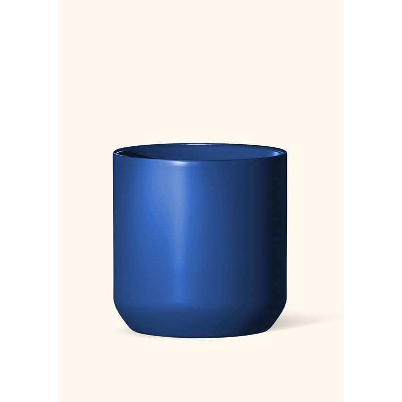 Ceramic Cylinder Planter, Blue