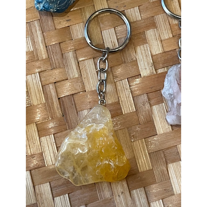 Golden Healer Quartz Keychain