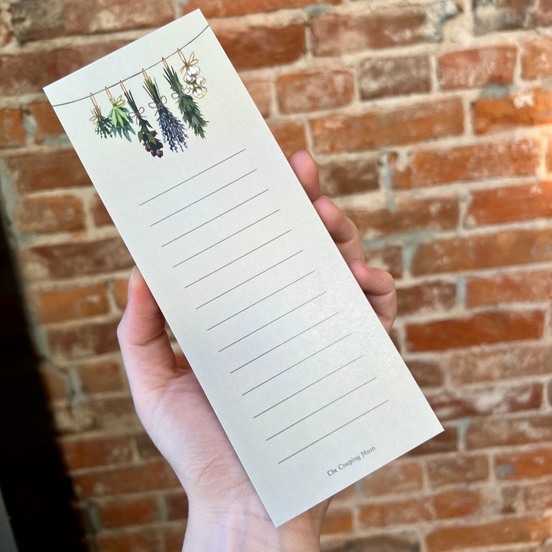 Witchs Herbs List Notepad