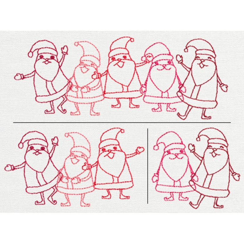 Dancing Santa Border (Split)|2.17″ x 3.86″ / 55mm x 98mm