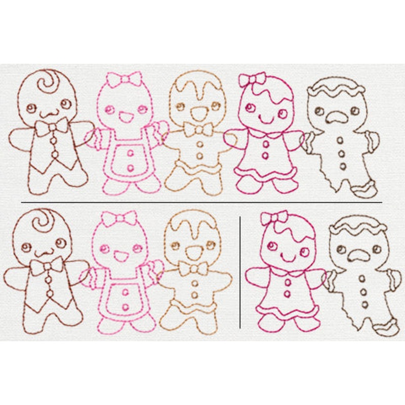 Gingerbread Kids Border (Split)