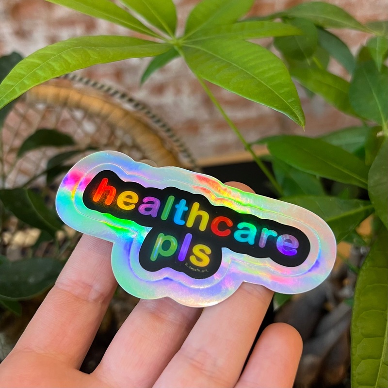 Healthcare Pls Holographic Sticker