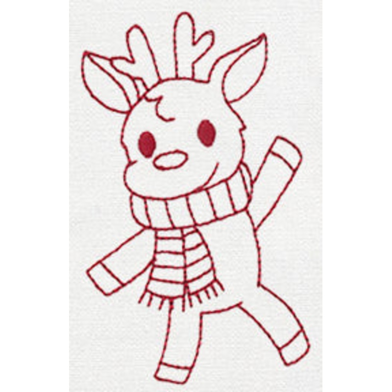 Prancing Reindeer 3|3.78″ x 2.4″ / 96mm x 61mm