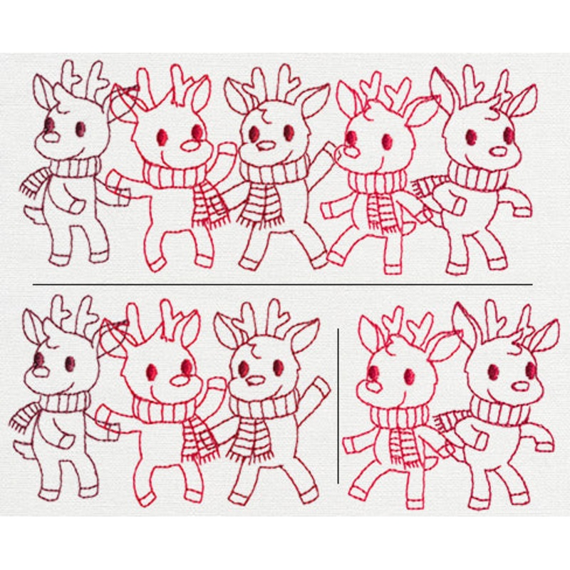 Prancing Reindeer Border (Split)