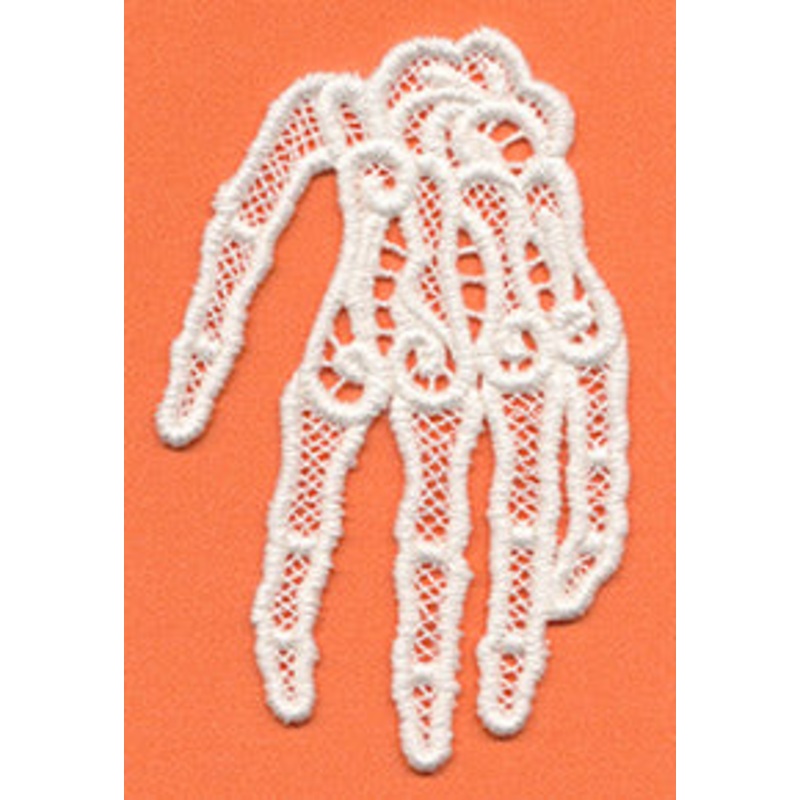 Skeleton Hand (Lace)|3.9″ x 2.64″ / 99mm x 67mm