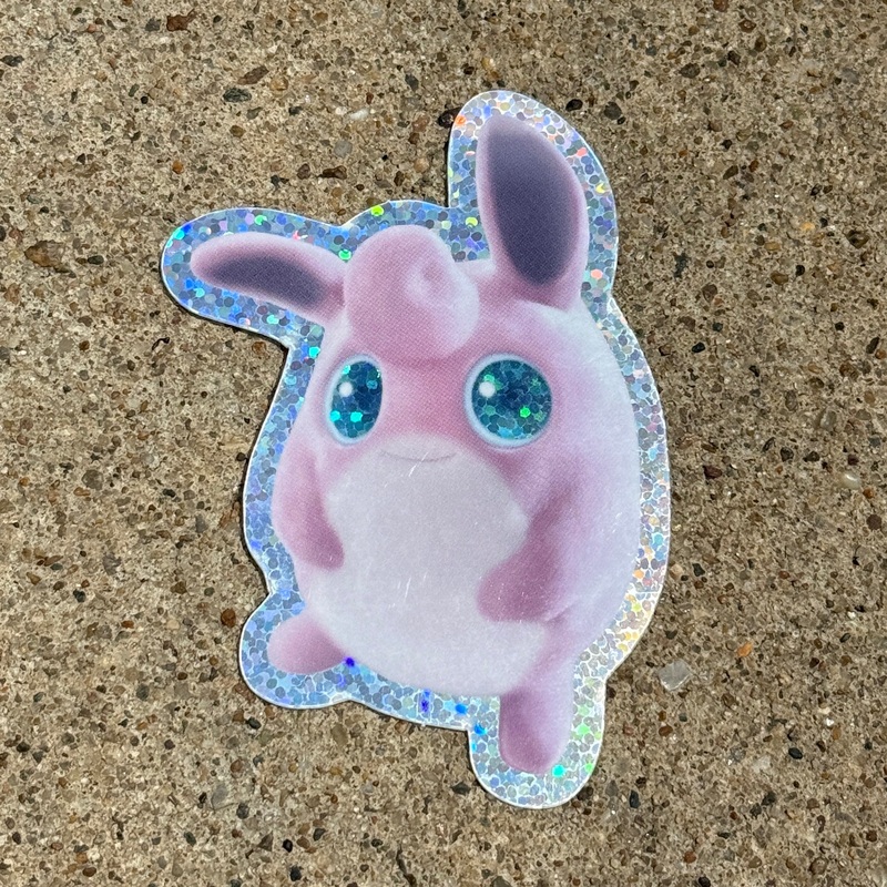 Wigglytuff PTCG Glitter Sticker