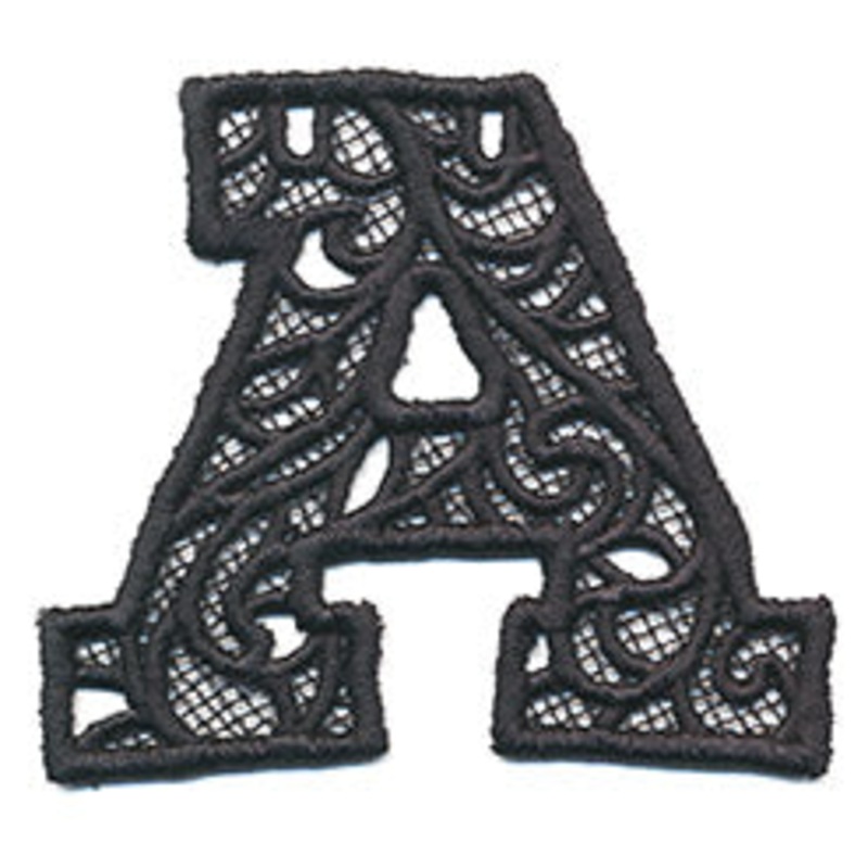 Bunting Letter A (Lace)|2.91″ x 3.54″ / 74mm x 90mm