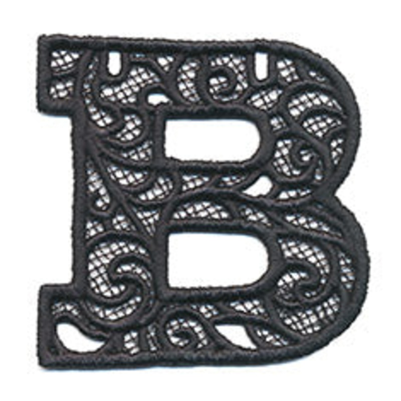 Bunting Letter B (Lace)|2.91″ x 2.95″ / 74mm x 75mm