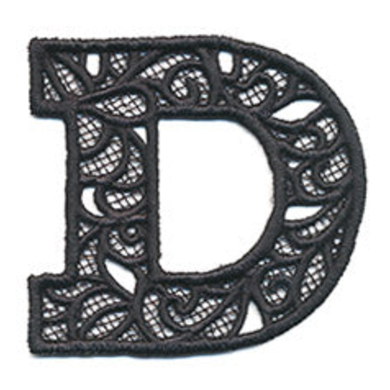 Bunting Letter D (Lace)|2.91″ x 3.11″ / 74mm x 79mm