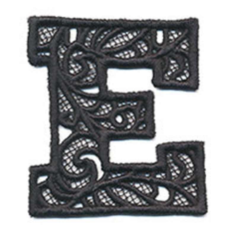 Bunting Letter E (Lace)|2.95″ x 2.68″ / 75mm x 68mm