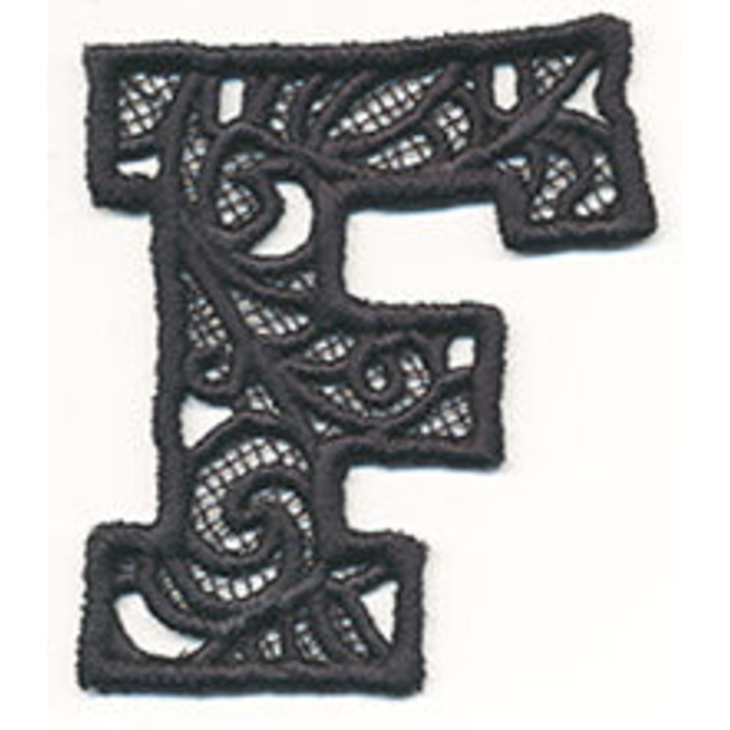 Bunting Letter F (Lace)|2.91″ x 2.6″ / 74mm x 66mm