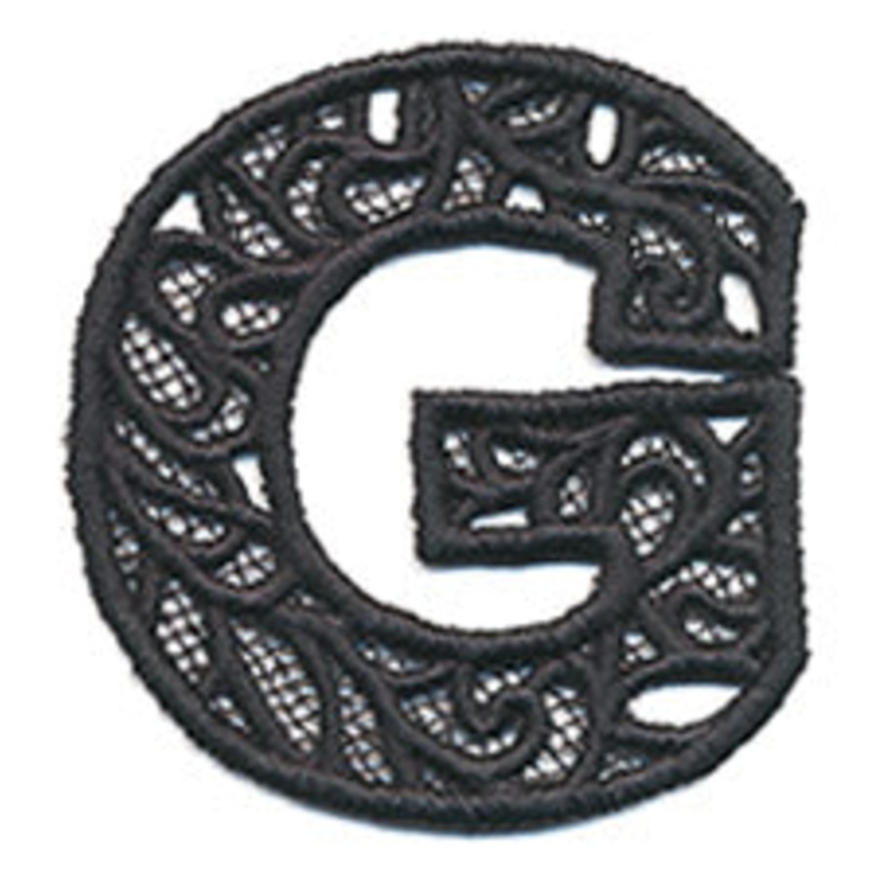 Bunting Letter G (Lace)|3.03″ x 2.87″ / 77mm x 73mm