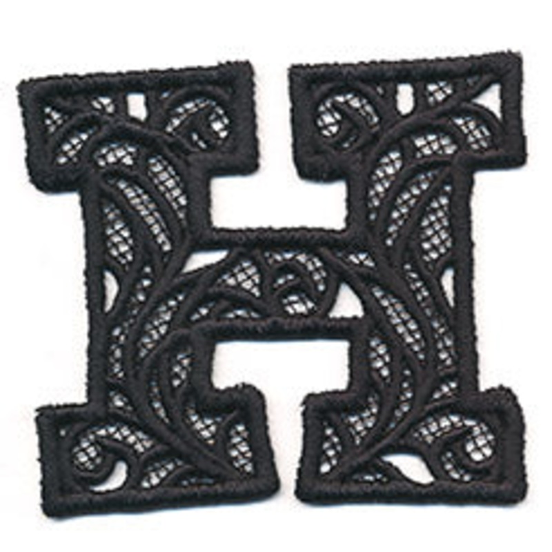Bunting Letter H (Lace)|2.91″ x 3.39″ / 74mm x 86mm