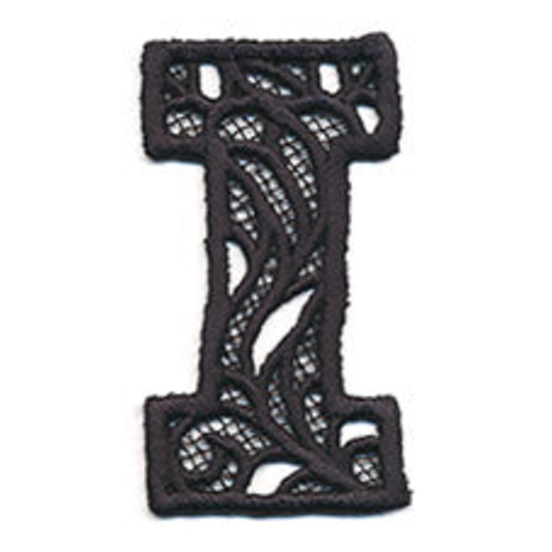 Bunting Letter I (Lace)|2.91″ x 1.61″ / 74mm x 41mm