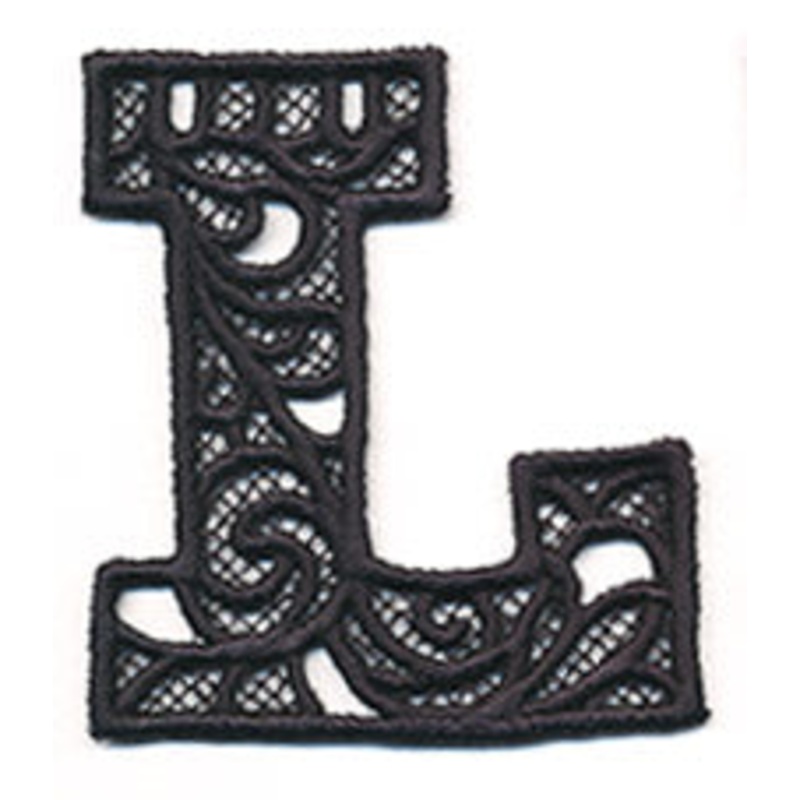 Bunting Letter L (Lace)|2.95″ x 2.68″ / 75mm x 68mm