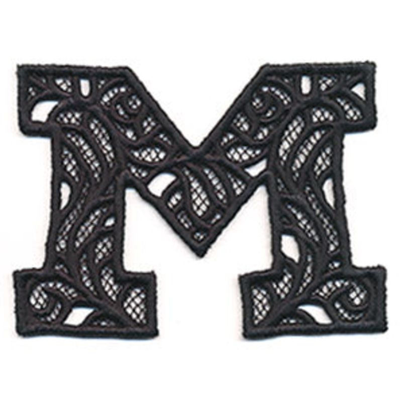 Bunting Letter M (Lace)|2.91″ x 3.86″ / 74mm x 98mm