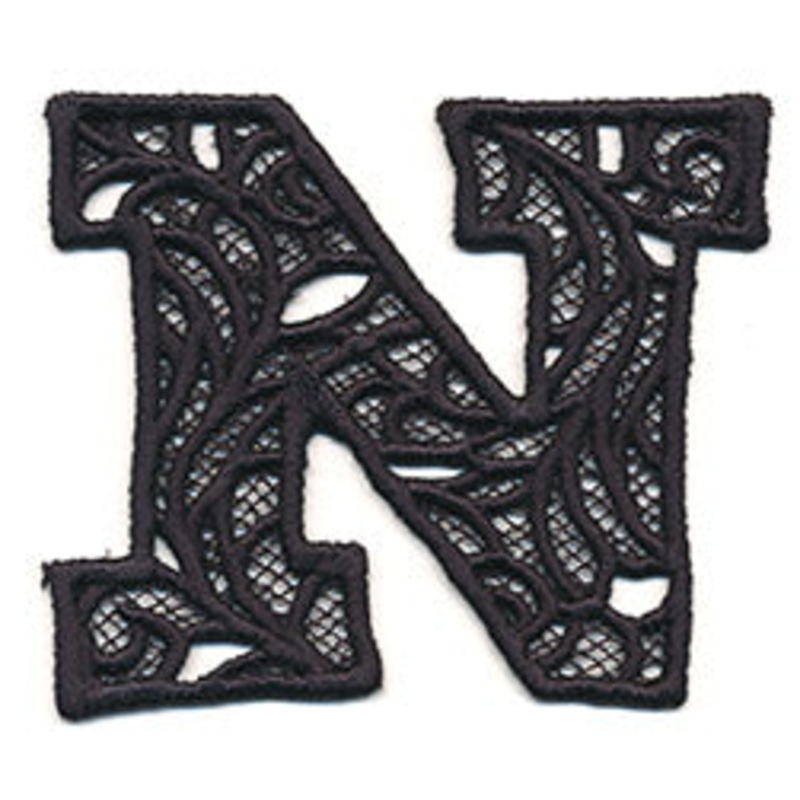 Bunting Letter N (Lace)|2.91″ x 3.43″ / 74mm x 87mm